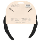 Kitsch, Recycled Fabric Puffy Headband, Black, 1 Headband