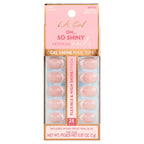 L.A. Girl, Oh So Shiny Artificial Nails, Gel Shine Nail Tips, GNT155 Modern French Tip, 25 Piece Kit