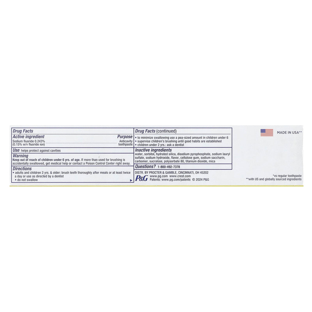 Crest, 3D White, Fluoride Anticavity Toothpaste, Advanced, Glamorous White, 2 Tubes, 3.3 oz (93 g) Each