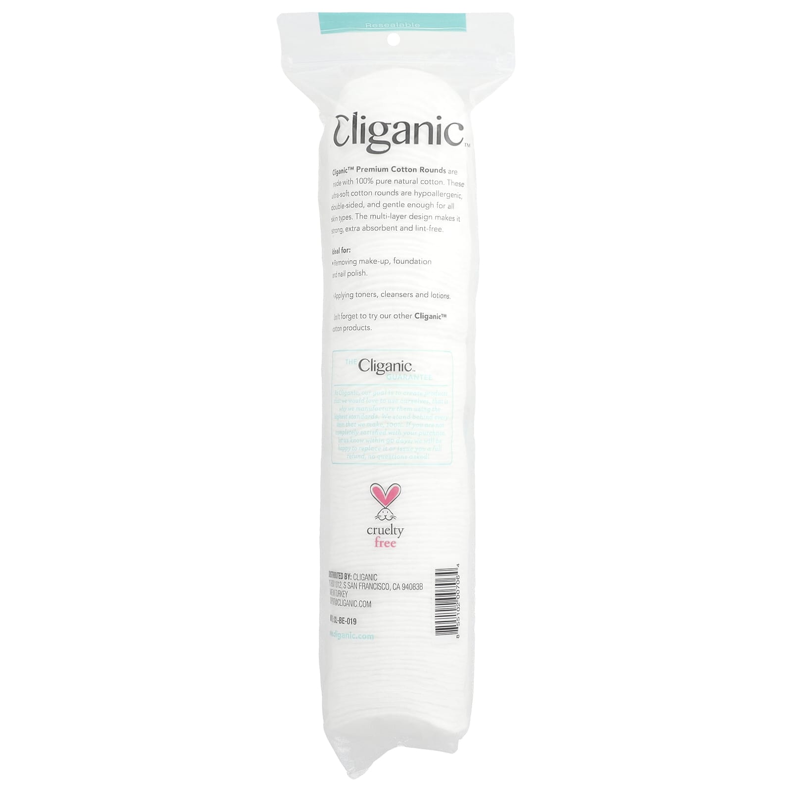 Cliganic, Premium Cotton Rounds, 100 Count