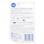 Nivea, 2 In 1 Lip Balm & Scrub, Wild Rose, 0.17 oz (4.8 g)