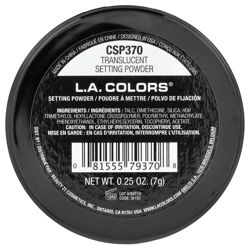 L.A. Colors, Setting Powder, CSP370 Translucent, 0.25 oz (7 g)