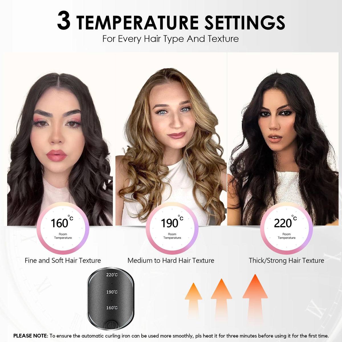 LA MAESII 1-Inch Automatic Rotating Curling Iron