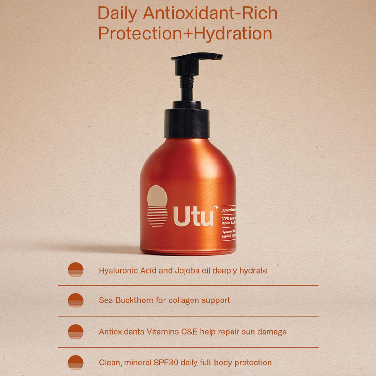 UTU SPF30 Daily Moisturizing Mineral Body Sunscreen