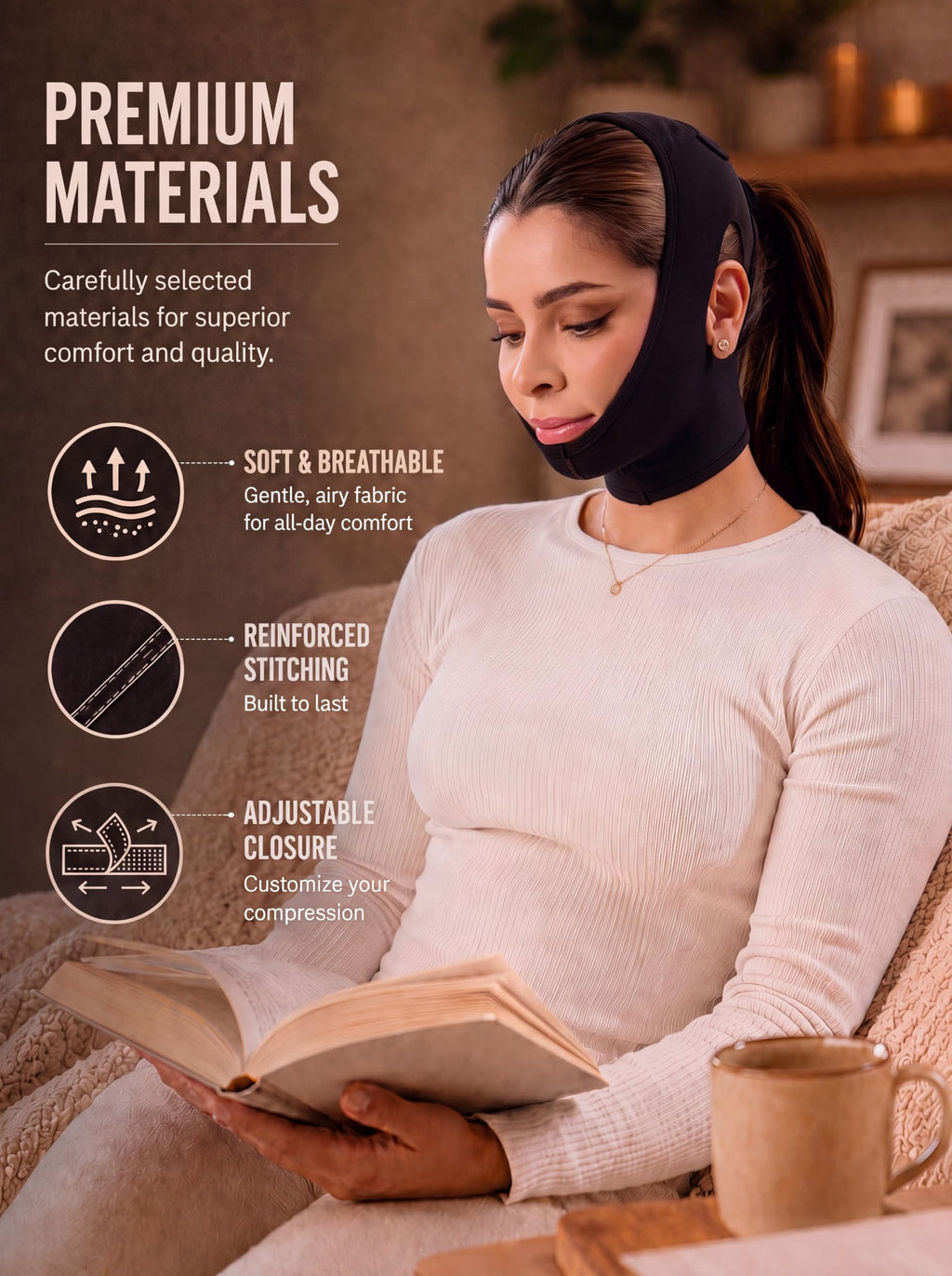Shape Concept 301 High Compression Chin Strap Support Band