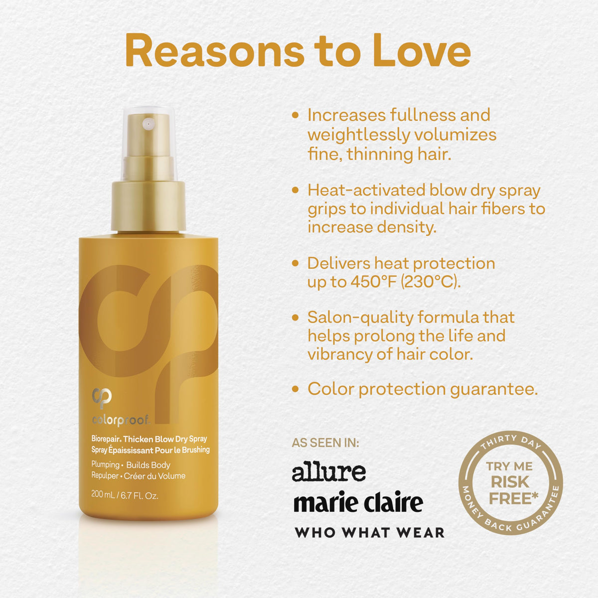 ColorProof Biorepair Thicken Blow-Dry Spray for Fine Hair
