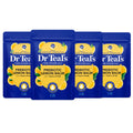 Dr Teal's Epsom Magnesium Salt Soak with Prebiotic Lemon Balm, 3 lbs, Pack of 4