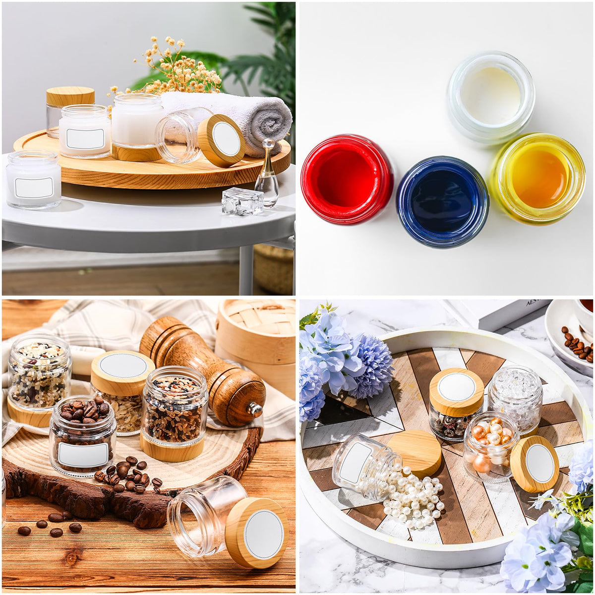 Layhit Glass Jars with Lids, Small Storage Containers