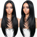 BrownBomb 26-Inch Glueless Layered Synthetic Lace Front Wig with Bangs