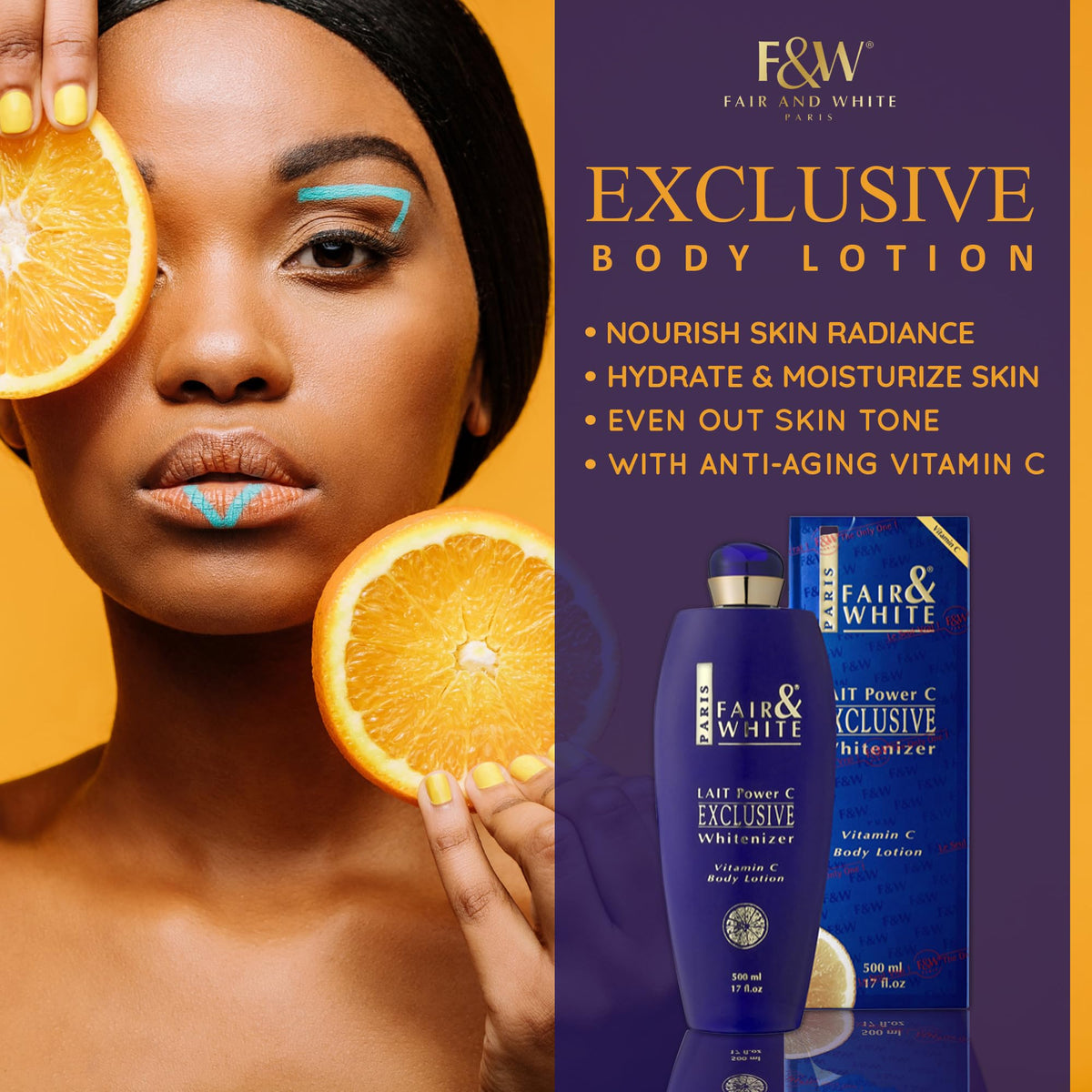 FAIR & WHITE Exclusive Body Lotion with Pure Vitamin C, 500ml