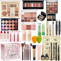 All in One Makeup Kit for Women with Foundation, Eyeshadow and Brushes