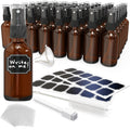 Nevlers Amber Glass Spray Bottles, Refillable Fine Mist Bottles