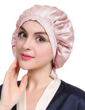 LilySilk 100% Mulberry Silk Adjustable Sleep Bonnet, Medium