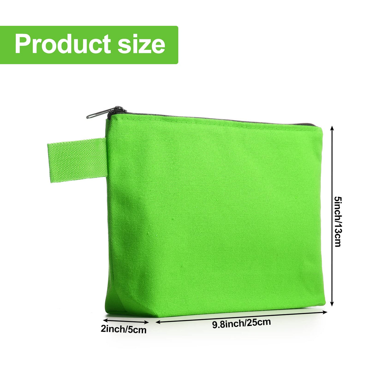 Saintrygo Canvas Makeup Bags, Blank DIY Zipper Pouches