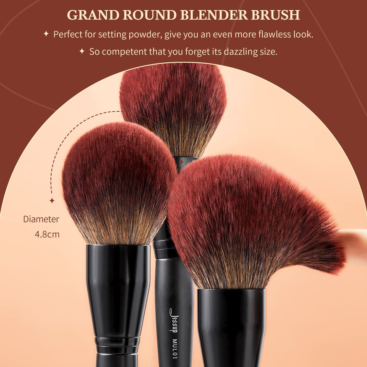 Jessup Makeup Brush Set with Soft Synthetic Fibers