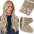 Full Shine Seamless Real Human Hair Clip-In Extensions