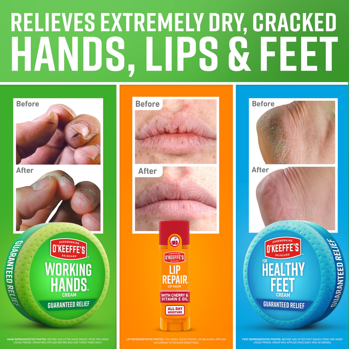 O'Keeffe's Skincare Gift Box with Hand, Foot & Lip Care