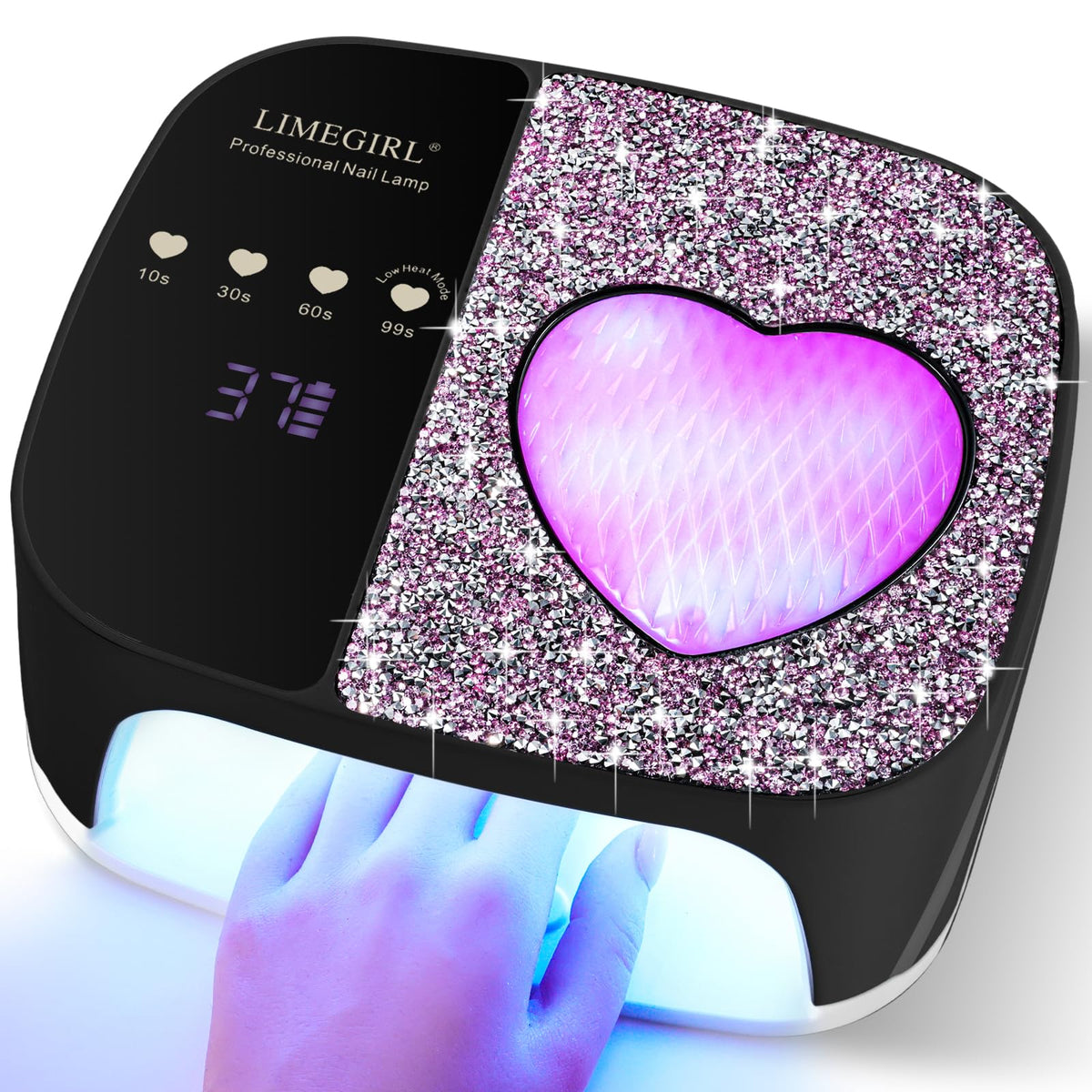 LIMEGIRL UV LED Nail Lamp Kit, Cordless Rechargeable Gel Polish Curing Light