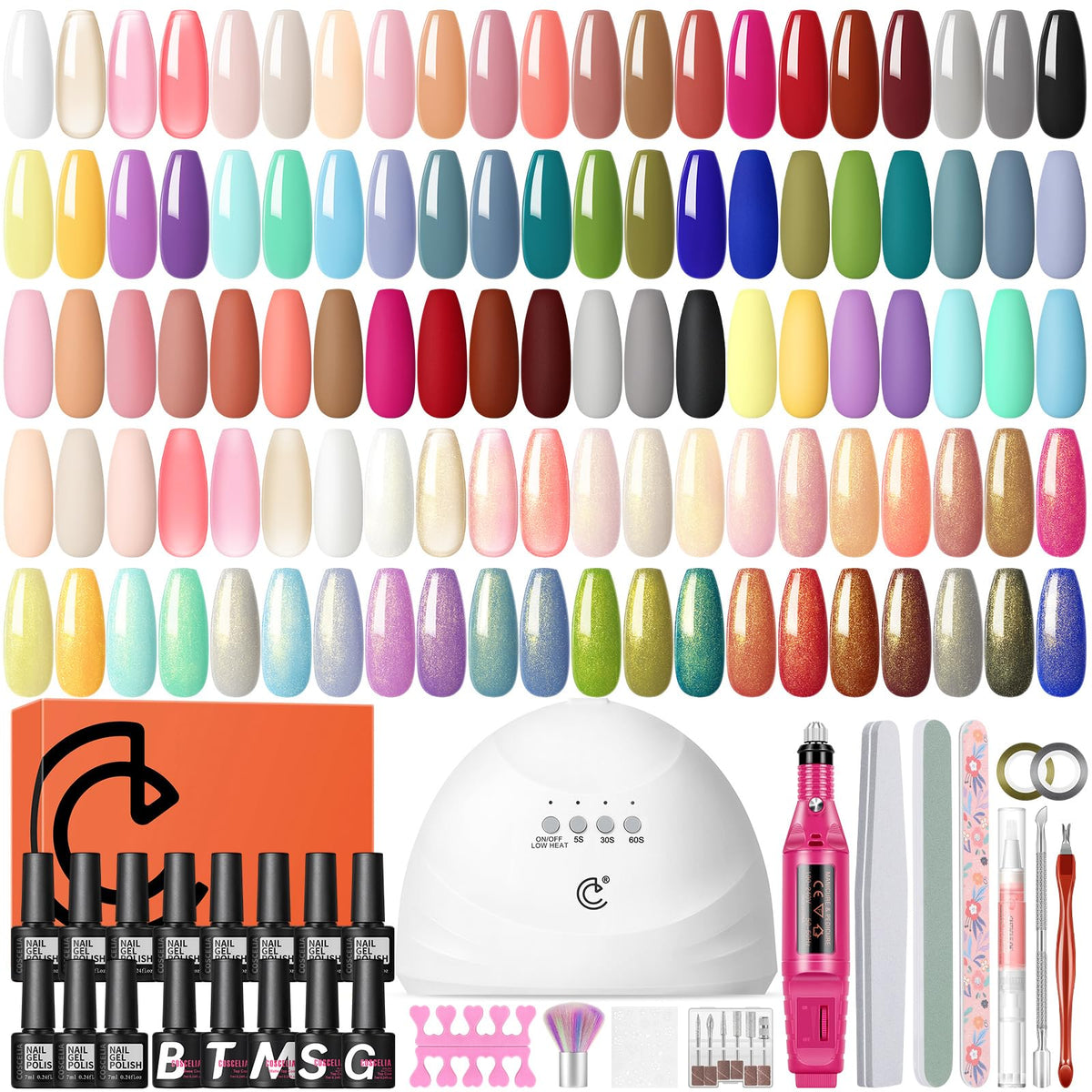 COSCELIA Gel Nail Polish Kit Multi-Color Manicure Set