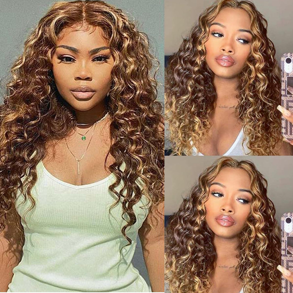 10A Human Hair Loose Deep Wave Bundles with 4x4 Closure
