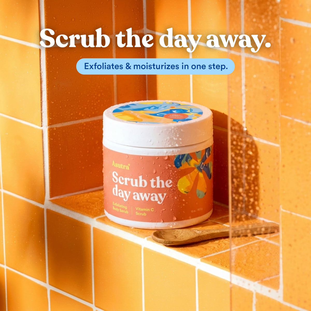 ASUTRA Dead Sea Salt Essential Oil Body Scrub Exfoliator, 16 Ounce