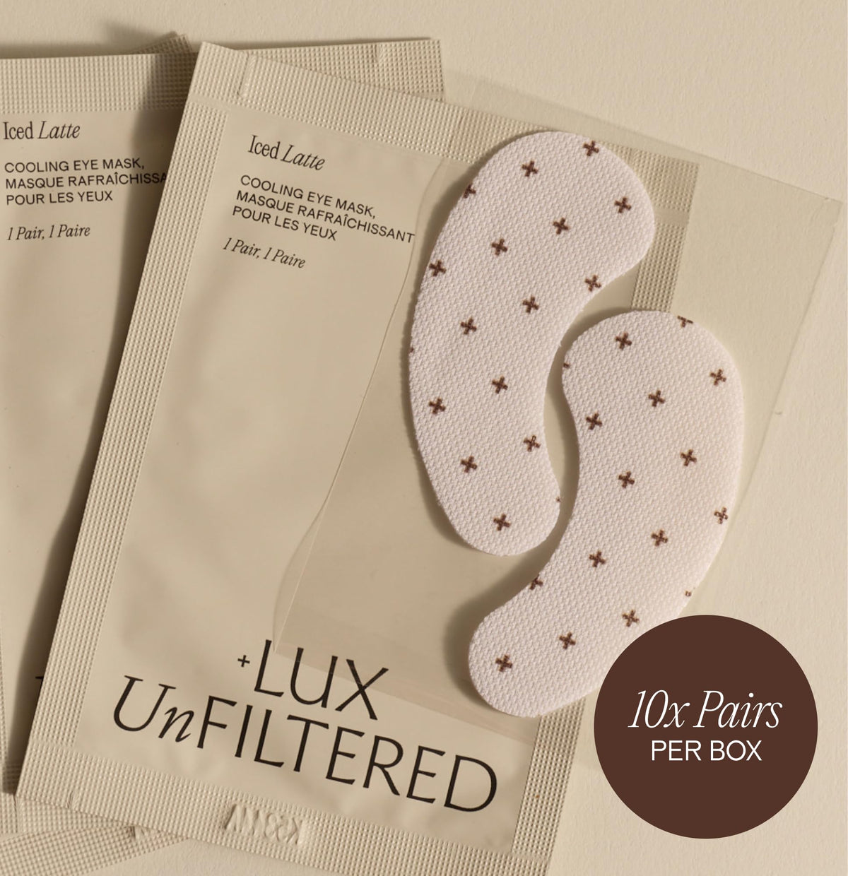 + Lux Unfiltered Iced Latte Cooling Under Eye Patches