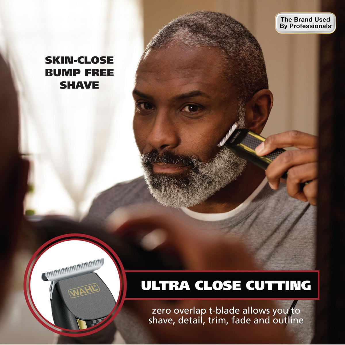 Wahl Edge Pro Corded Bump-Free Beard Trimmer with Precision T-Blade
