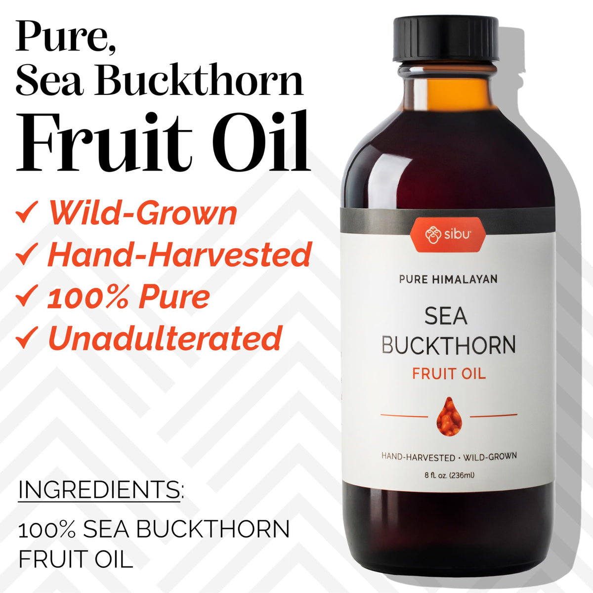SIBU Premium Himalayan Omega-7 Sea Buckthorn Fruit Oil