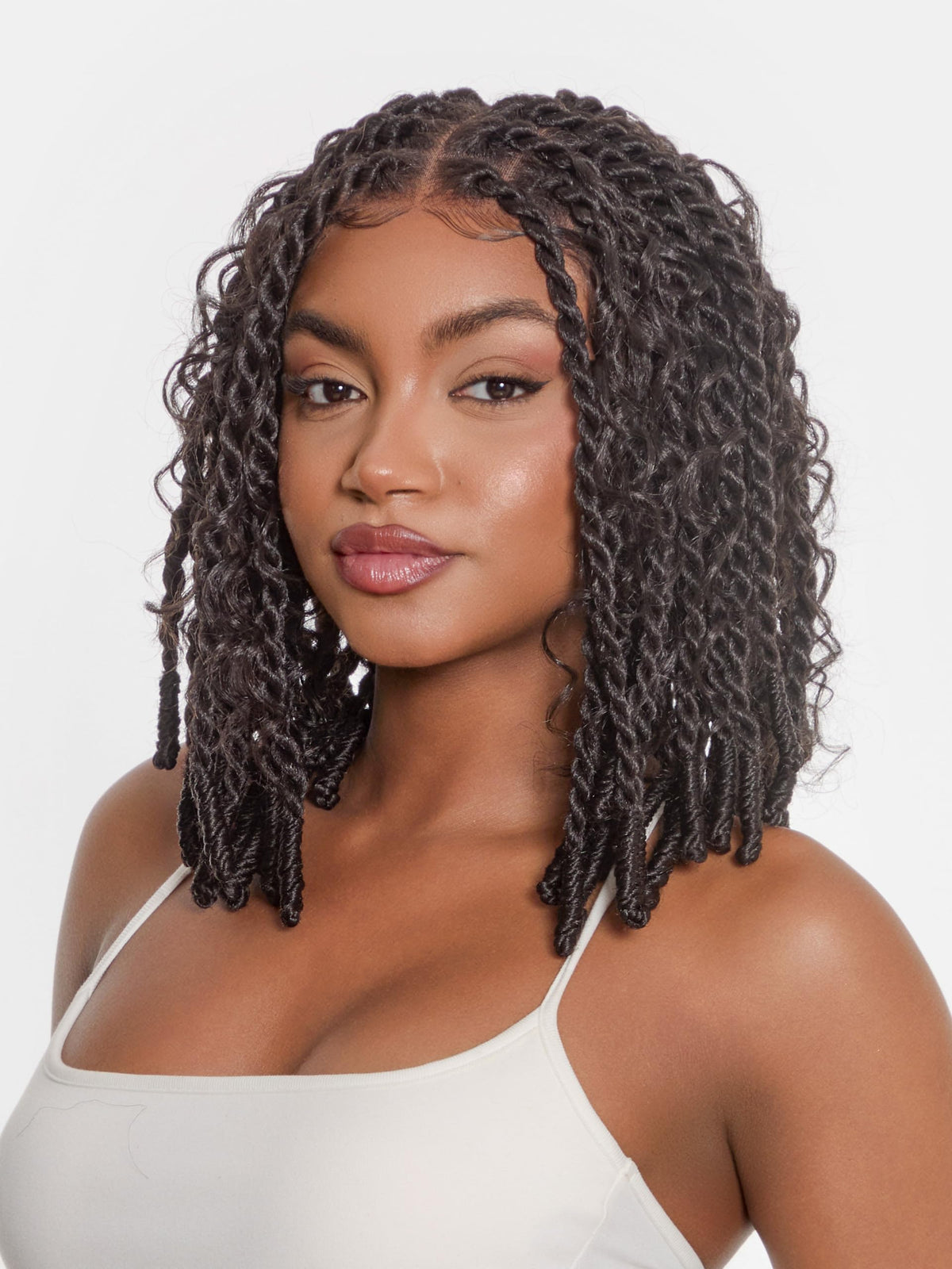 Frodio Veralux Fiber 13x5 HD Lace Front Boho Knot Twist Bob Wig