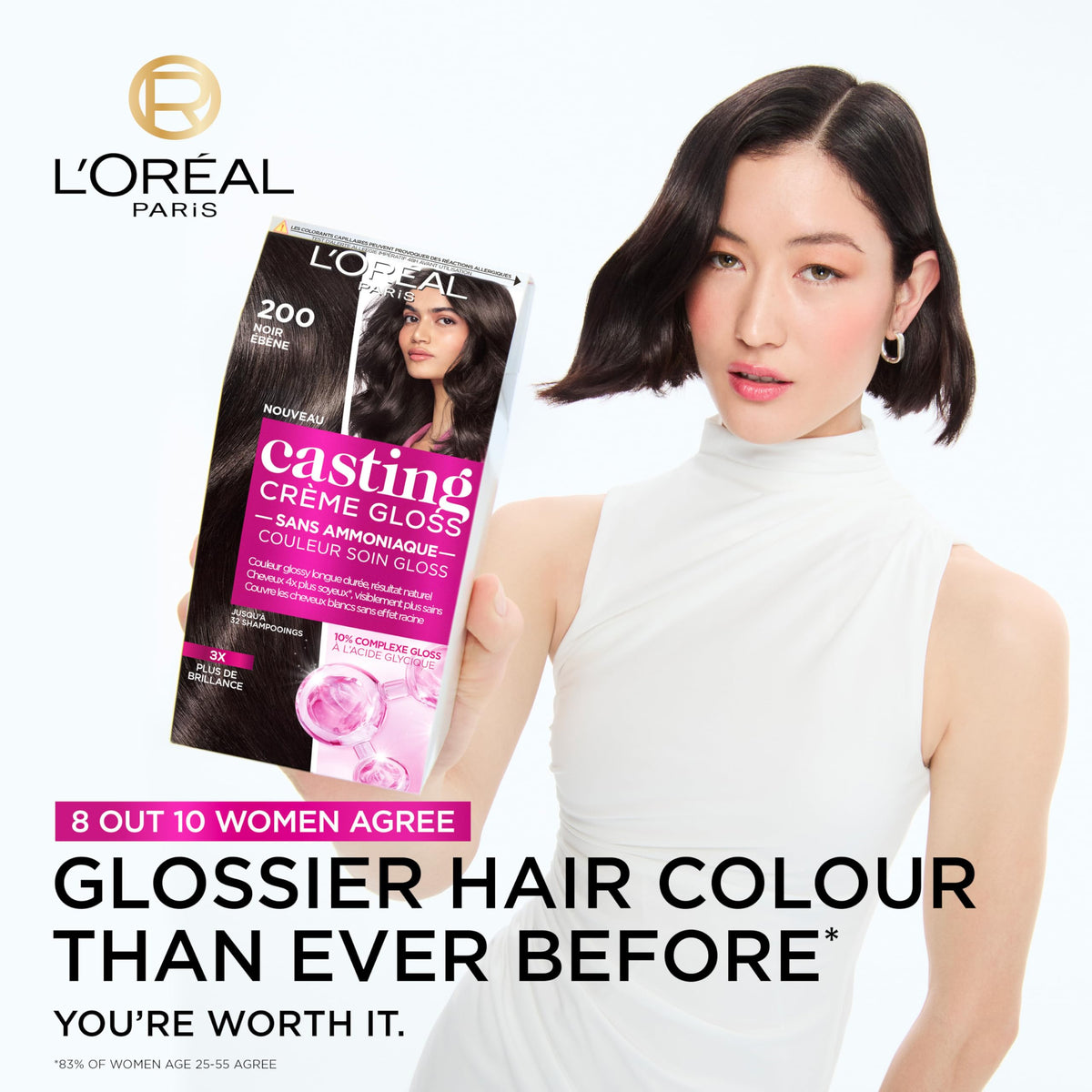 L'Oréal Paris Casting Crème 200 Ebony Black Hair Color
