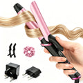 Pink Dual Voltage Travel Curling Iron with Ceramic Tourmaline Barrel