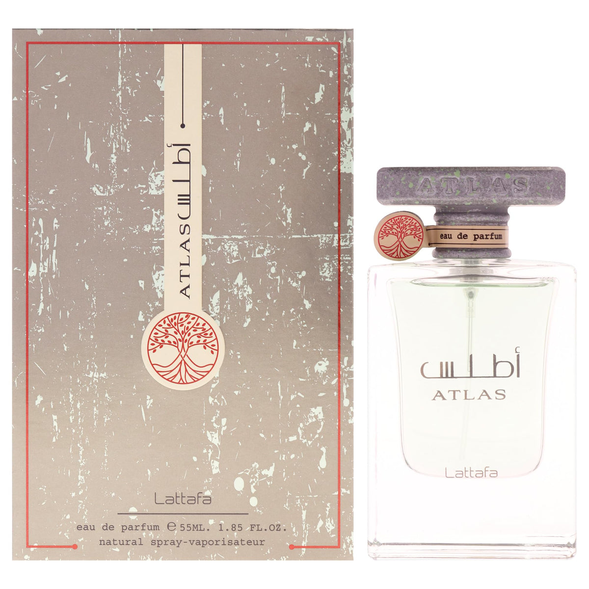 Lattafa Atlas Eau de Parfum Spray for Women and Men, 1.85 Ounce
