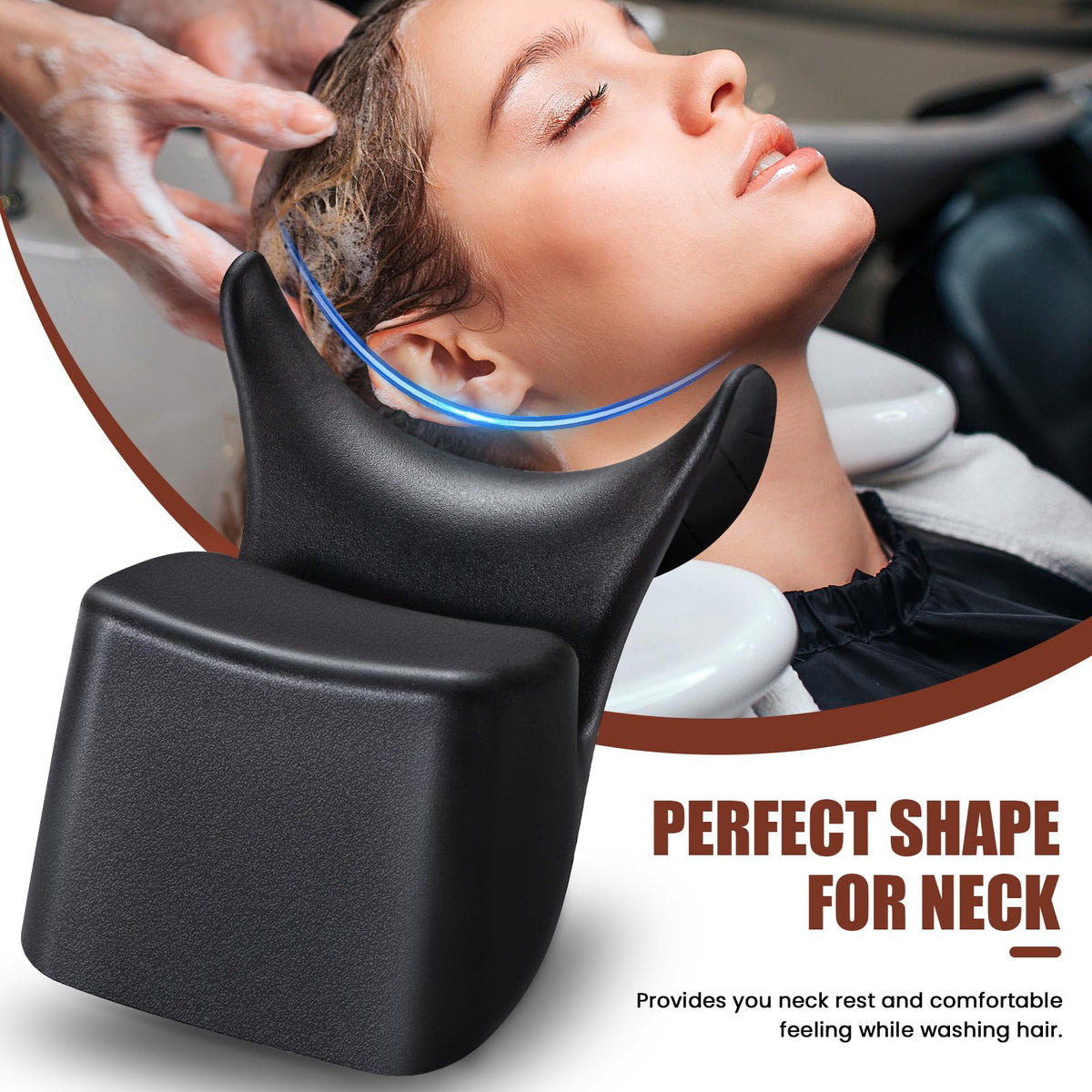 Shampoo Bowl Neck Rest, U-Shaped Hair Washing Neck Support Pad