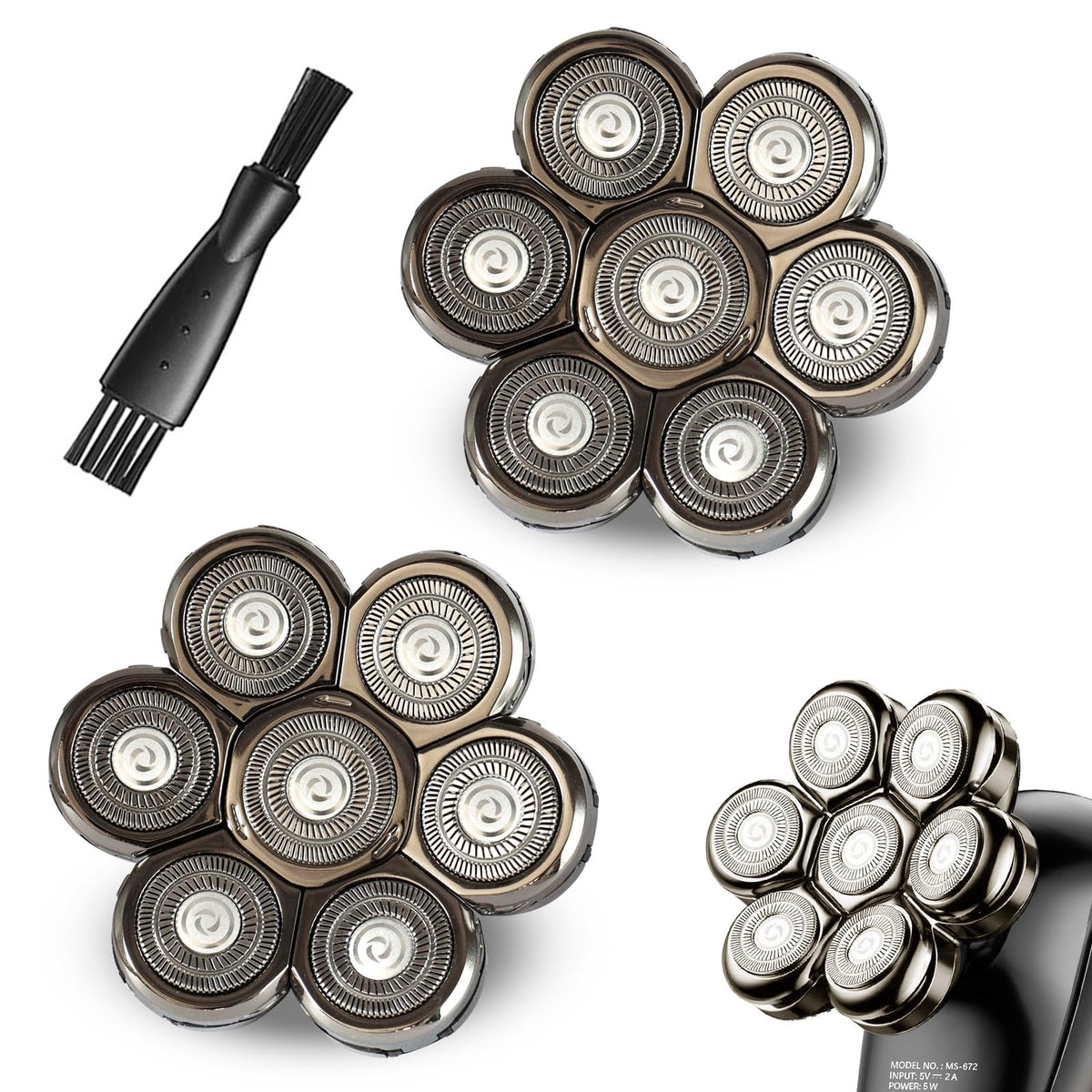 7D Floating Replacement Head for Compatible Rotary Shavers