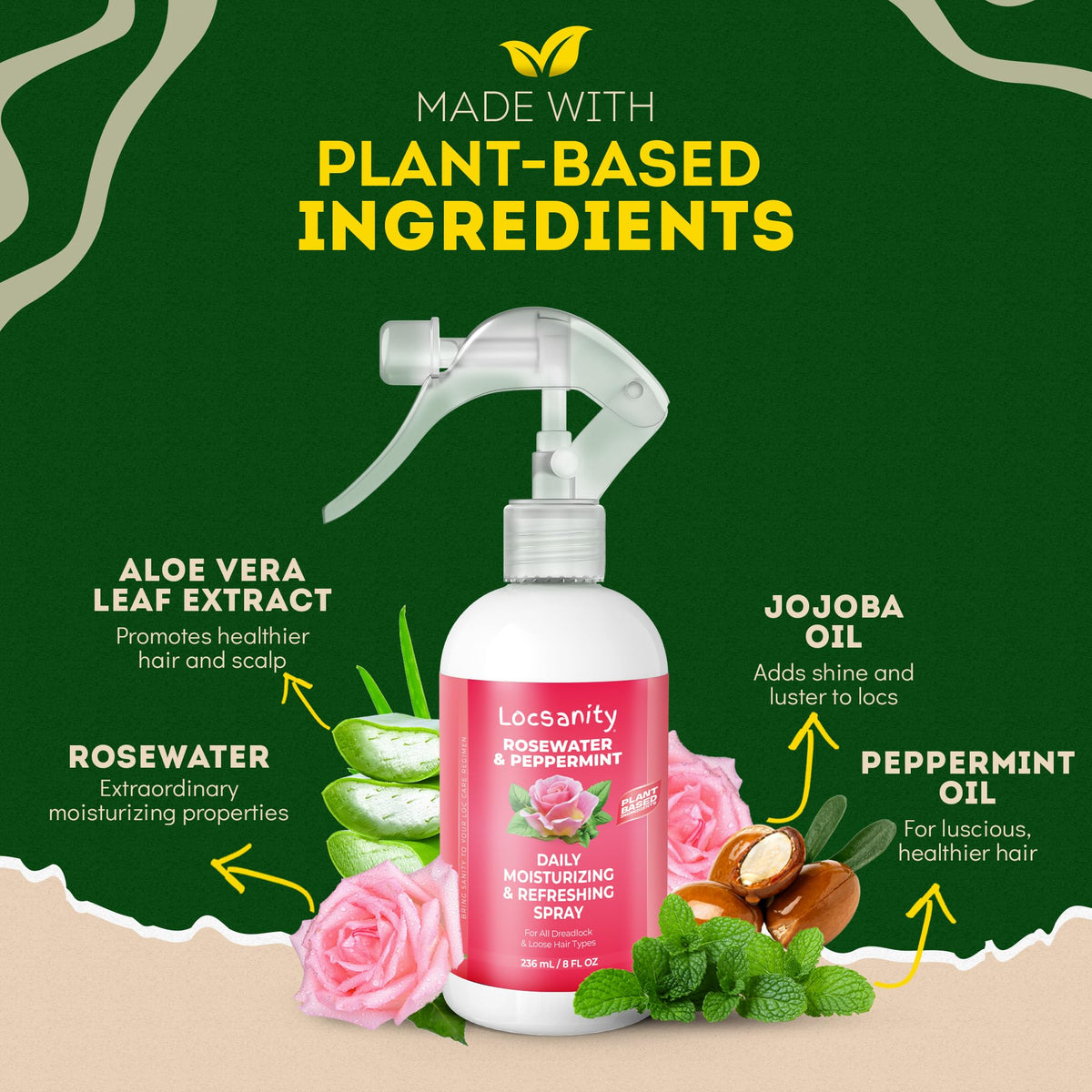 Locsanity Rosewater & Peppermint Loc Moisturizing Spray