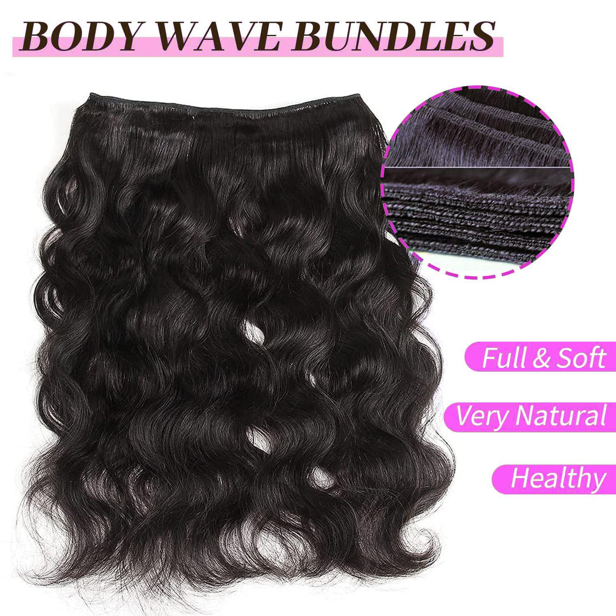 12A Brazilian Body Wave Human Hair Bundles
