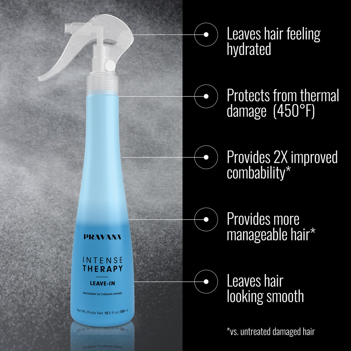 PRAVANA Intense Therapy Leave-In Conditioner Spray Treatment & Detangler