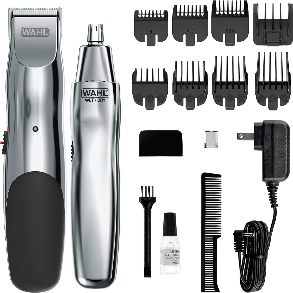 Wahl Groomsman 15-Piece Rechargeable Beard Trimmer Kit with Nose Trimmer