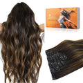 DOORES Human Hair Clip-In Extensions with Secure U-Shaped Clips