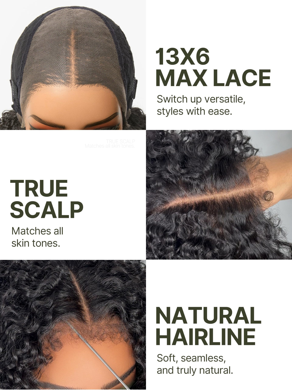 Frodio Veralux Fiber Blend Human Hair Curly Headband Wig