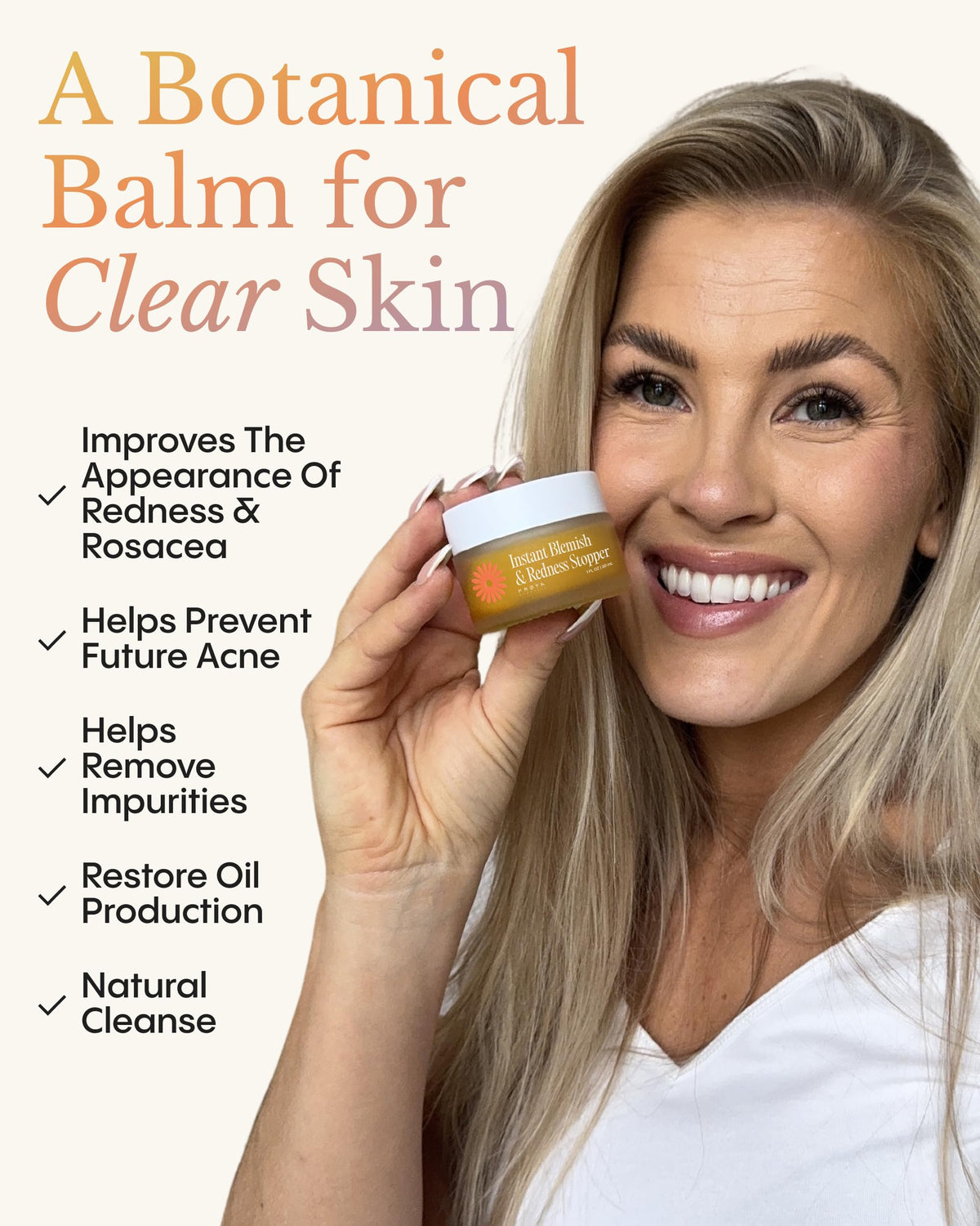 FRØYA Organics Instant Blemish & Redness Stopper Balm for Face, 1 fl oz
