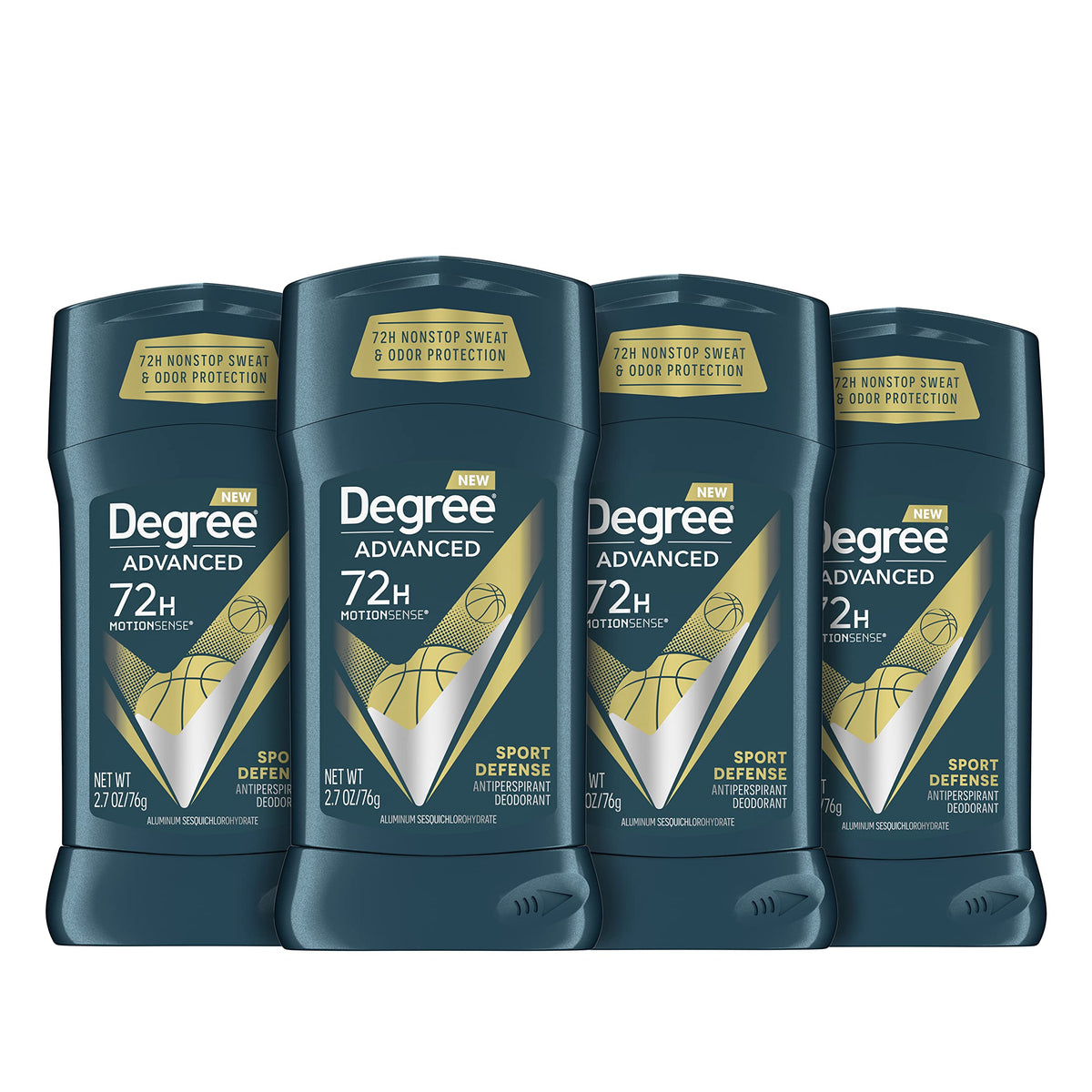 Degree Men Advanced Sport Defense Antiperspirant Deodorant, 4 Count, 2.6 oz