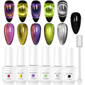 Makartt 9D Magnetic Cat Eye Gel Nail Polish Set, 6 Colors