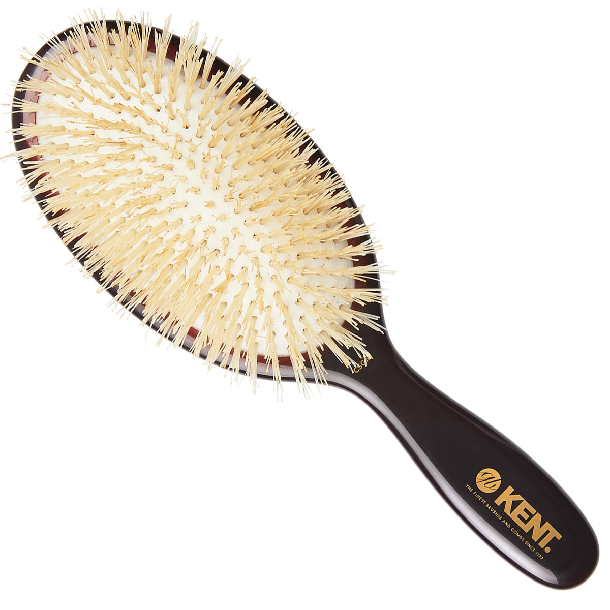 Kent Classic Shine Oval Cushioned Natural Boar Bristle Hair Brush