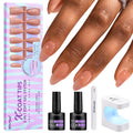 BTArtbox Medium Almond Soft Gel Nail Tips Kit, Brown Press-On Nails