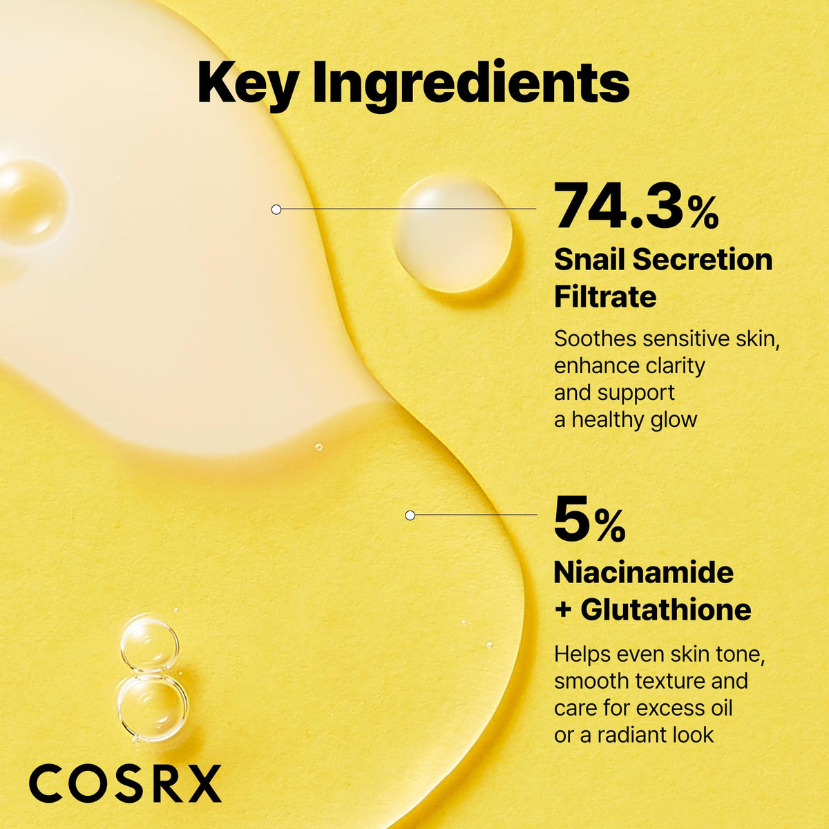 COSRX Advanced Snail Radiance Dual Essence Face Serum, 2.7 oz