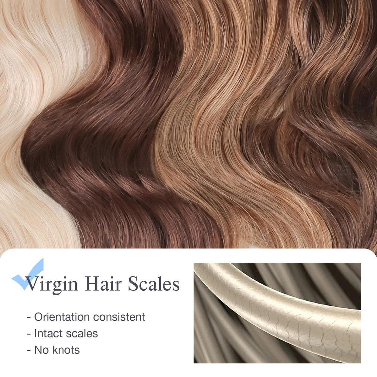DOORES Straight Virgin Human Hair Micro Link Extensions