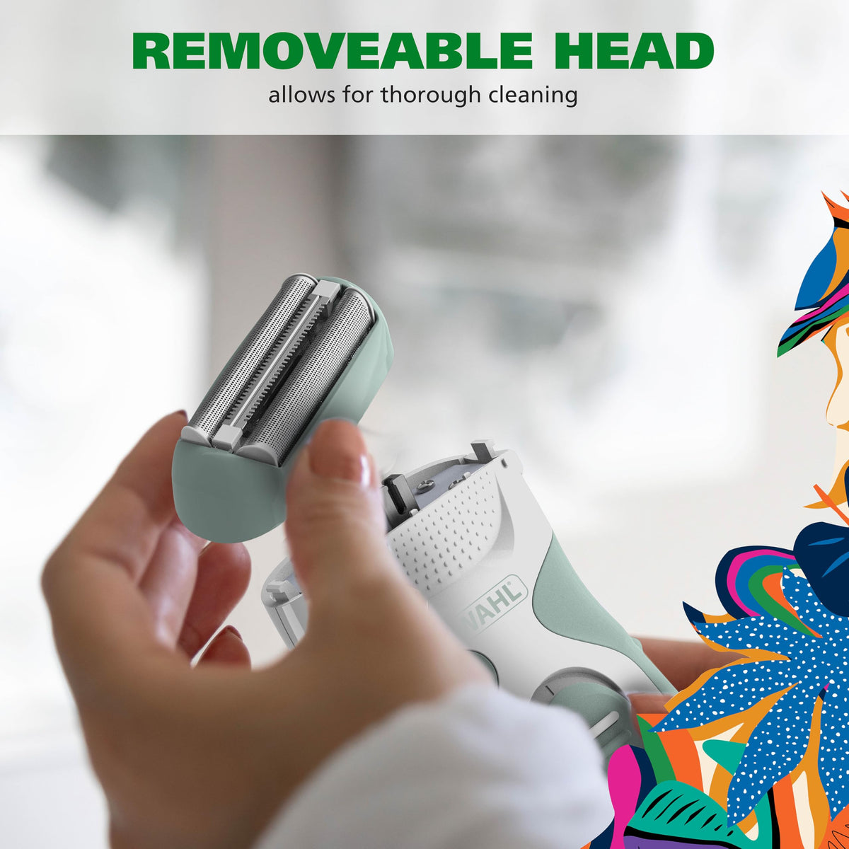 Be Radiant by Wahl Women's Cordless Electric Shaver with Dual Foil Head