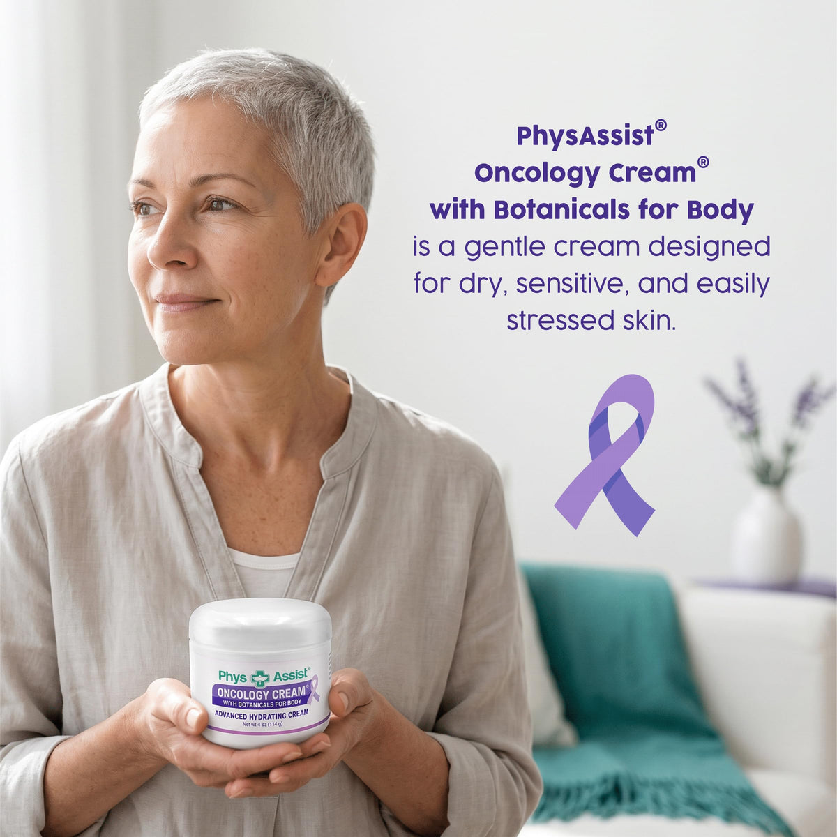 PhysAssist Oncology Botanical Body Cream for Dry, Stressed Skin