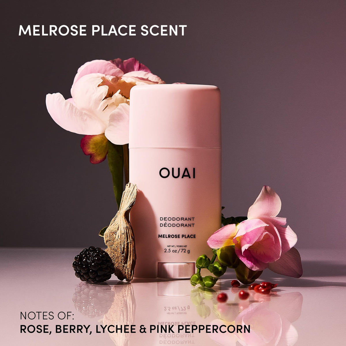 OUAI Aluminum-Free Deodorant for Women, Clear Application, 24-Hour Odor Control